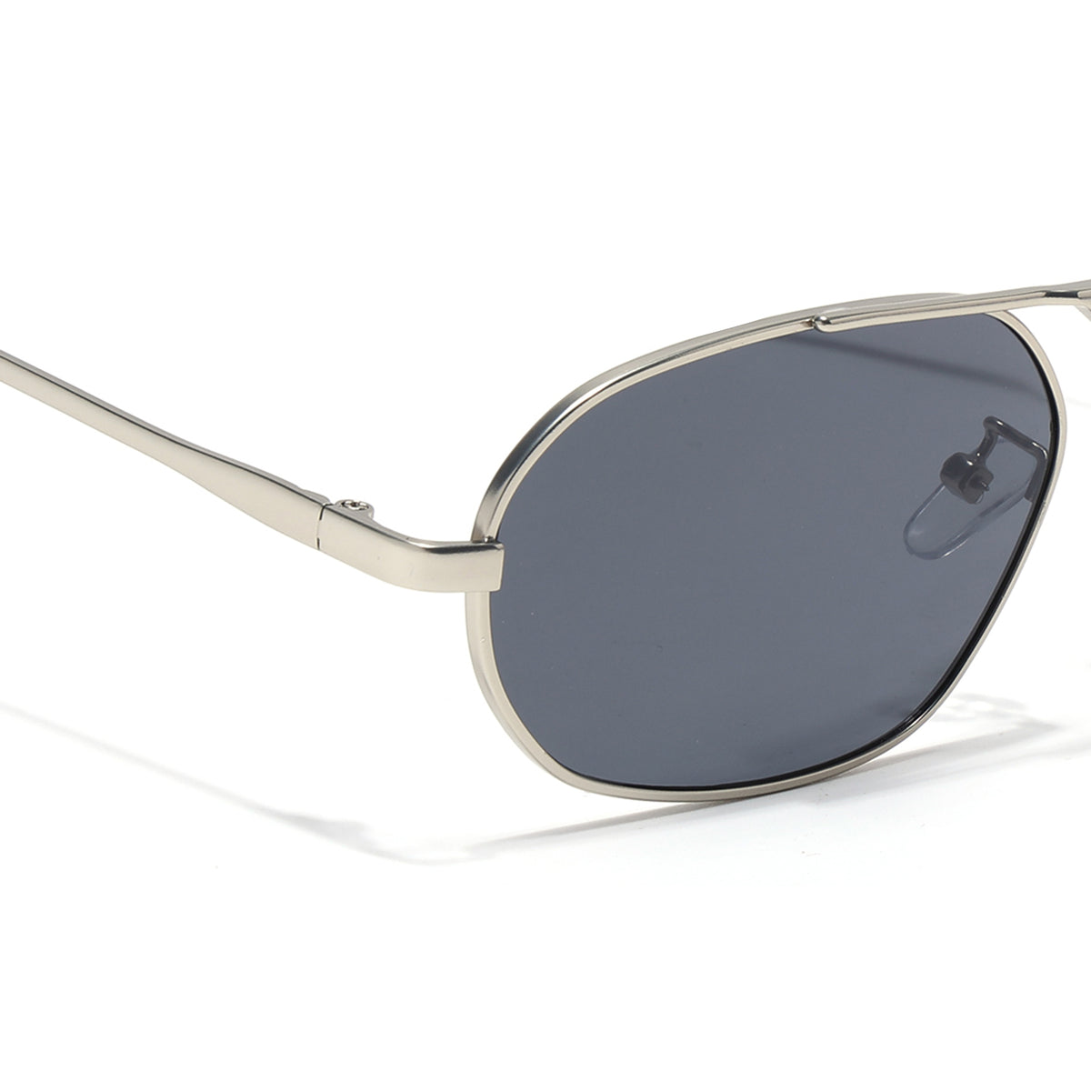 Eyejack Silver Rectangle Sunglasses for Men & Women (5116CL2574)