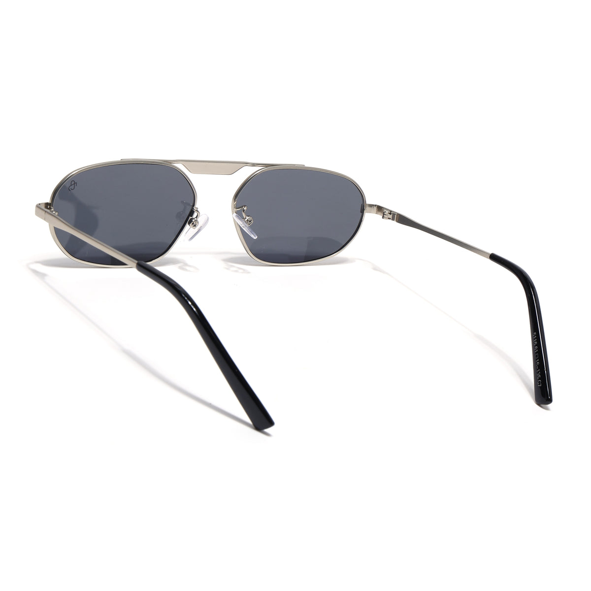 Eyejack Silver Rectangle Sunglasses for Men & Women (5116CL2574)