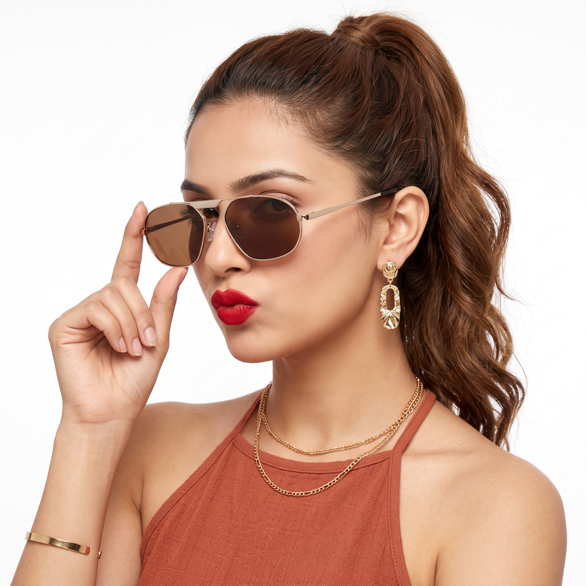 BLADE I Golden Rectangle Sunglasses (5116CL2576)