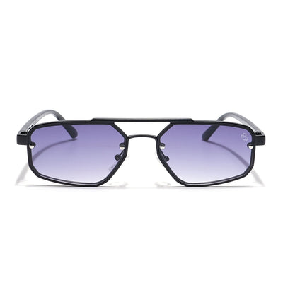 Eagle - Black Rectangle Sunglasses I Purple Lenses (5229CL855)