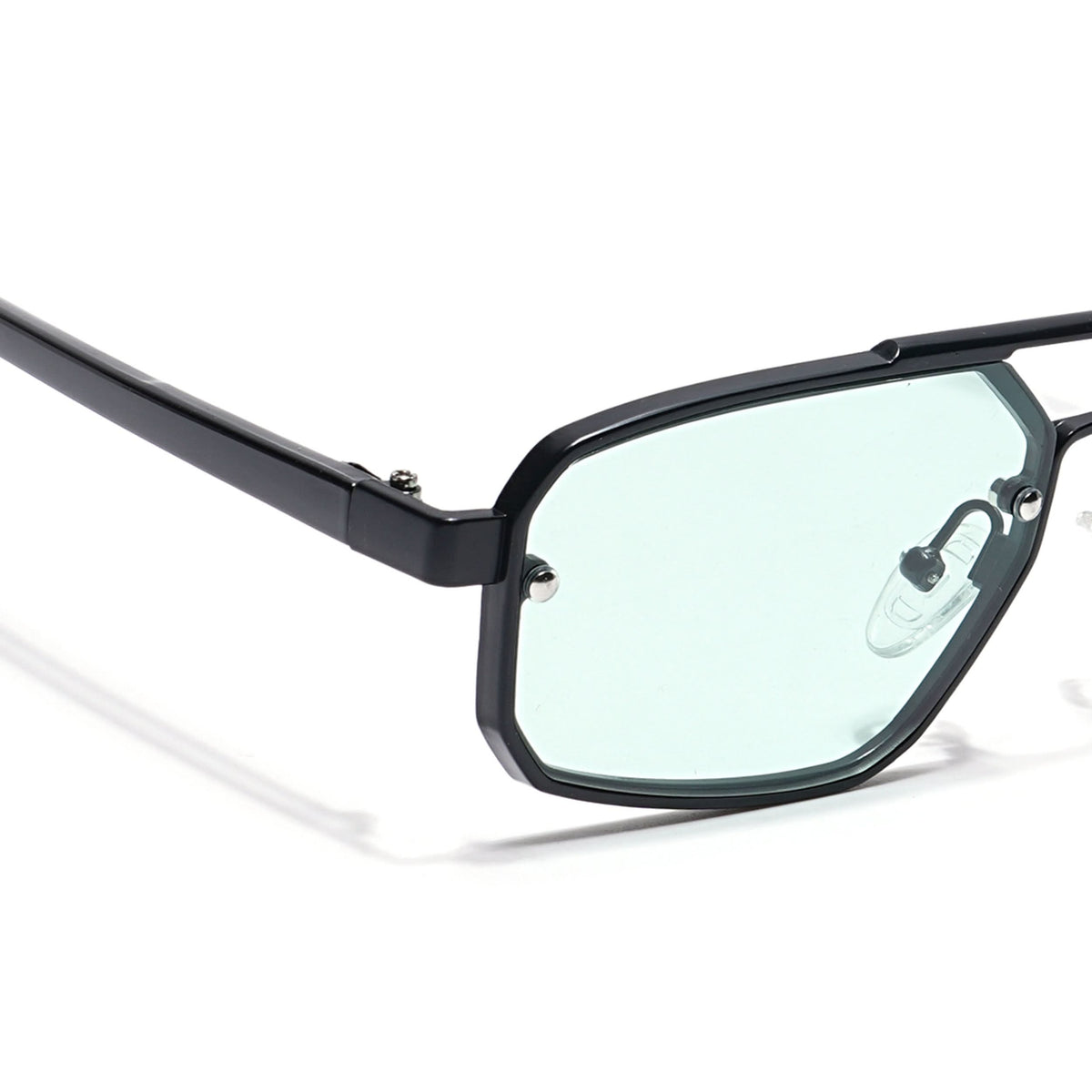 Eagle - Black Rectangle Sunglasses I Blue Tinted Lenses (5229CL856)