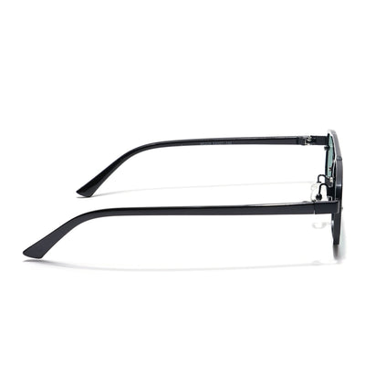 Eagle - Black Rectangle Sunglasses I Blue Tinted Lenses (5229CL856)