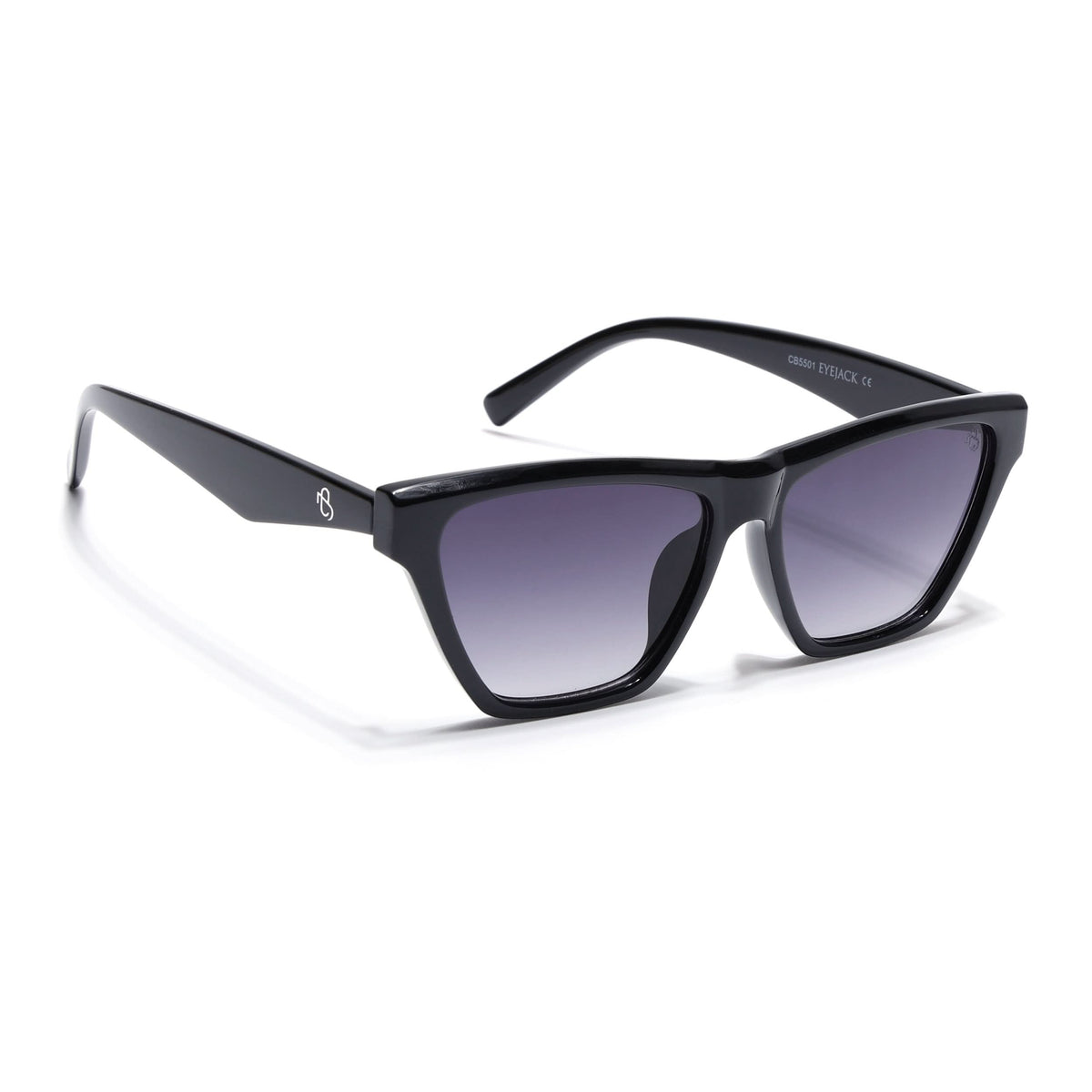 Eyejack Shine Black Cateye Sunglasses for Women (5501CL1286)