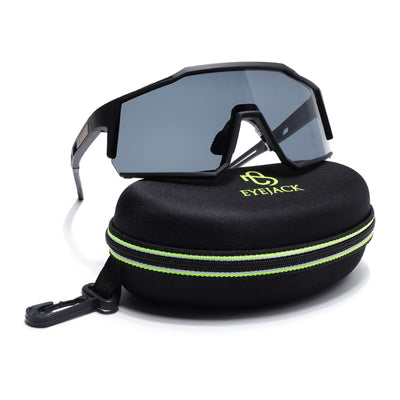 Eyejack Black Wrap Around Sunglasses for Men & Women (5542CL1292)