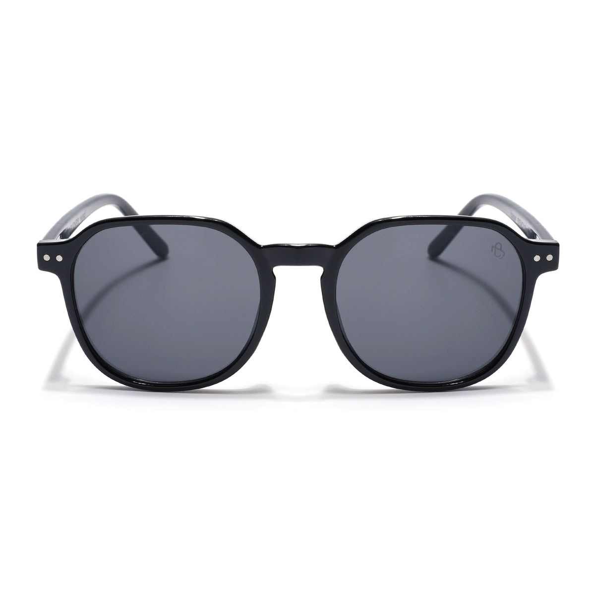 Eyejack Black Round Sunglasses for Men & Women (5587CL1192)