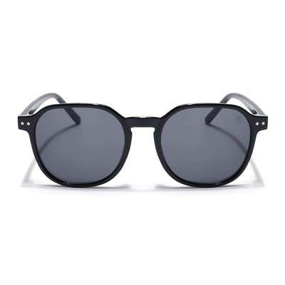 Eyejack Black Round Sunglasses for Men & Women (5587CL1192)