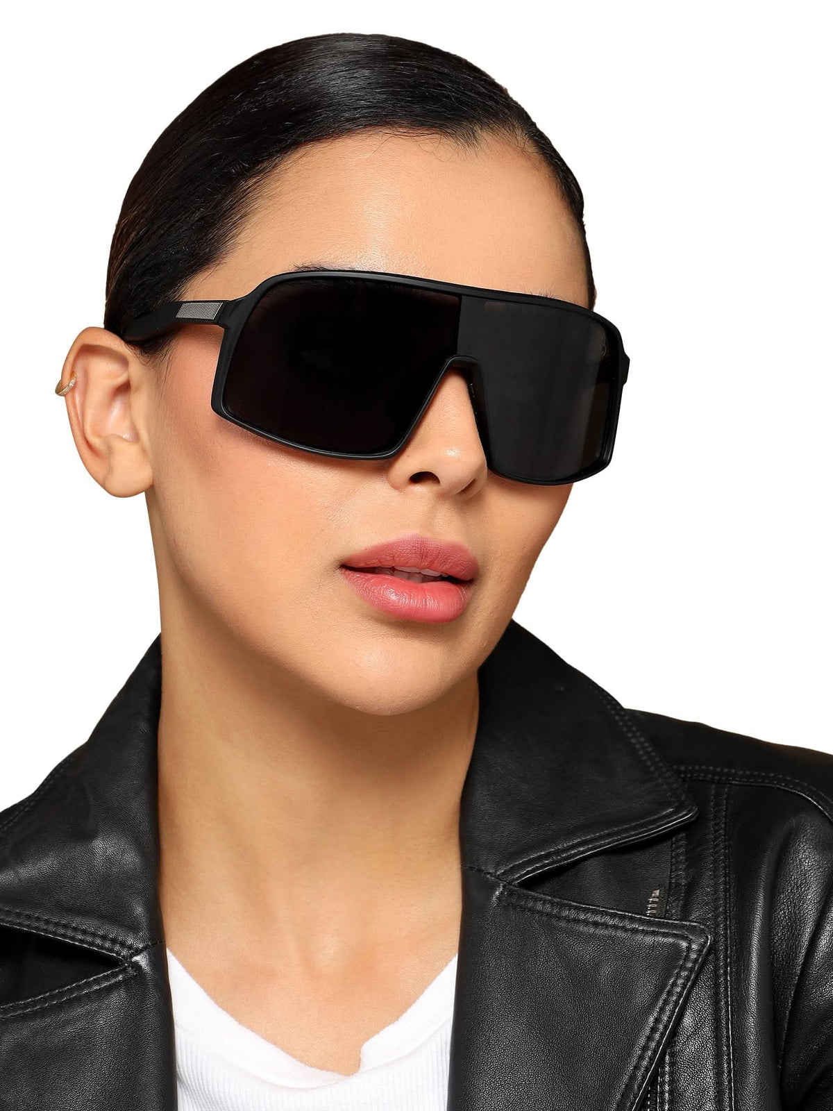 Eyejack Black Wrap Around Sunglasses for Men & Women (5606CL1297)
