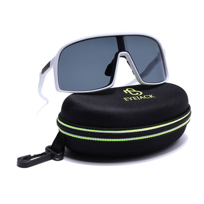 Eyejack White Wrap Around Sunglasses for Men & Women (5606CL1298)