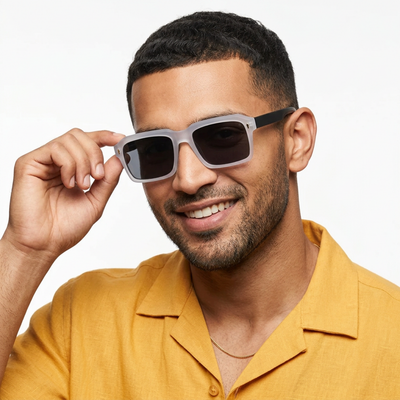 Eyejack Grey Wayfarer Sunglasses for Men & Women (5618CL1043)