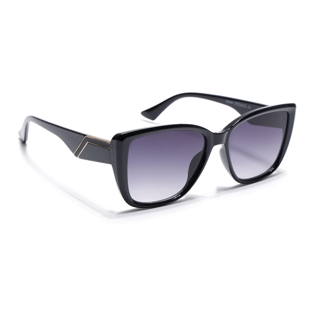 Eyejack Shine Black Cateye Sunglasses for Women (5661CL1261)