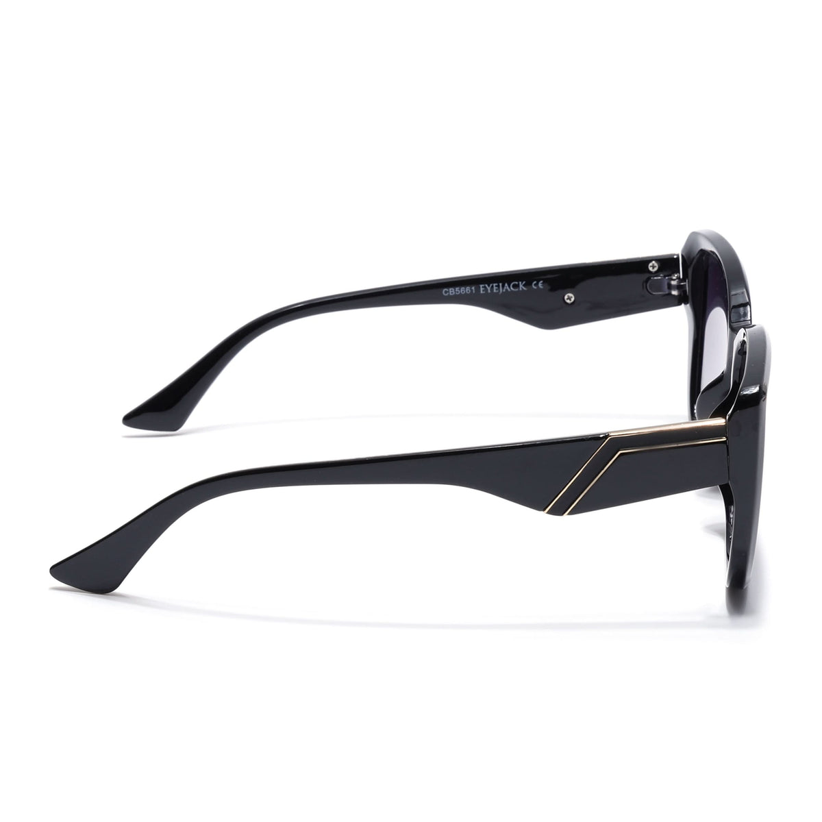Eyejack Shine Black Cateye Sunglasses for Women (5661CL1261)