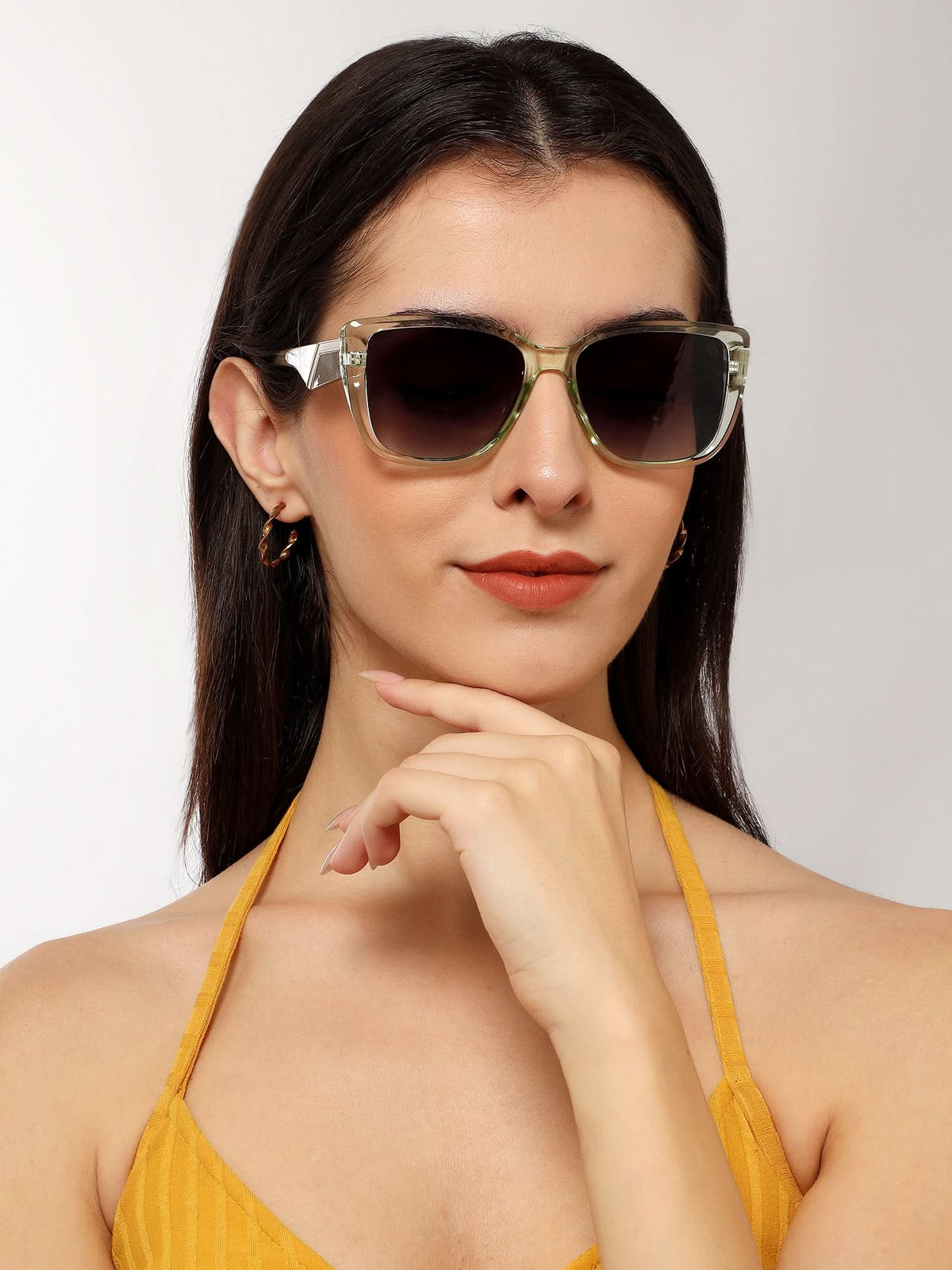 Eyejack Green Cateye Sunglasses for Women (5661CL1264)
