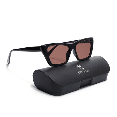 Eyejack Black Cateye Sunglasses for Women (58017CL1107-C6)