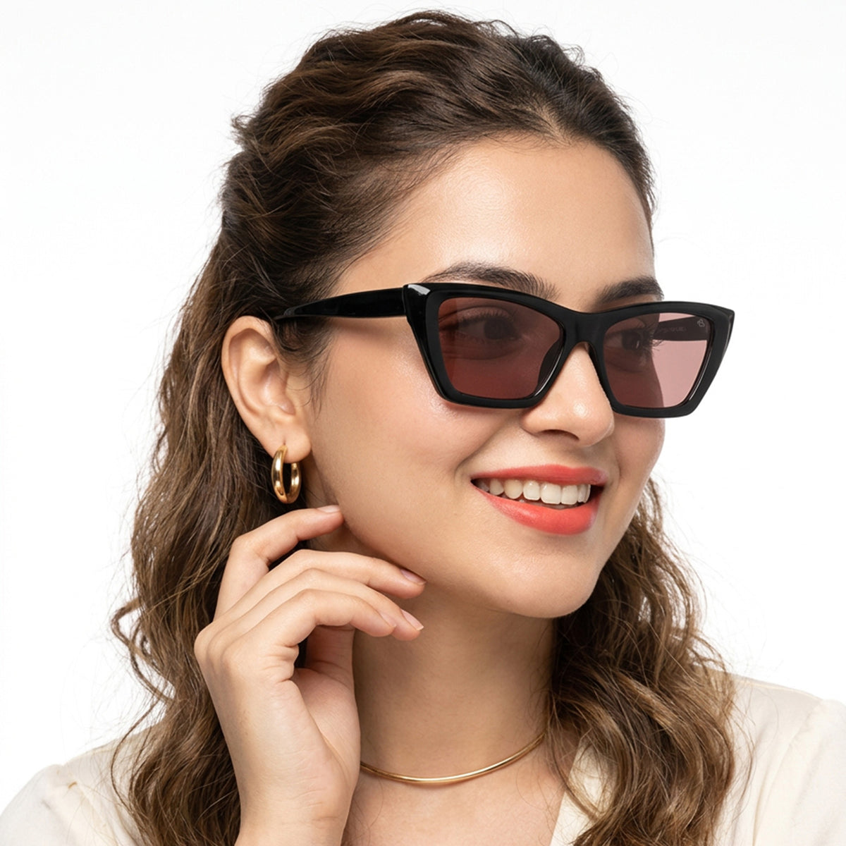 Eyejack Black Cateye Sunglasses for Women (58017CL1107-C6)