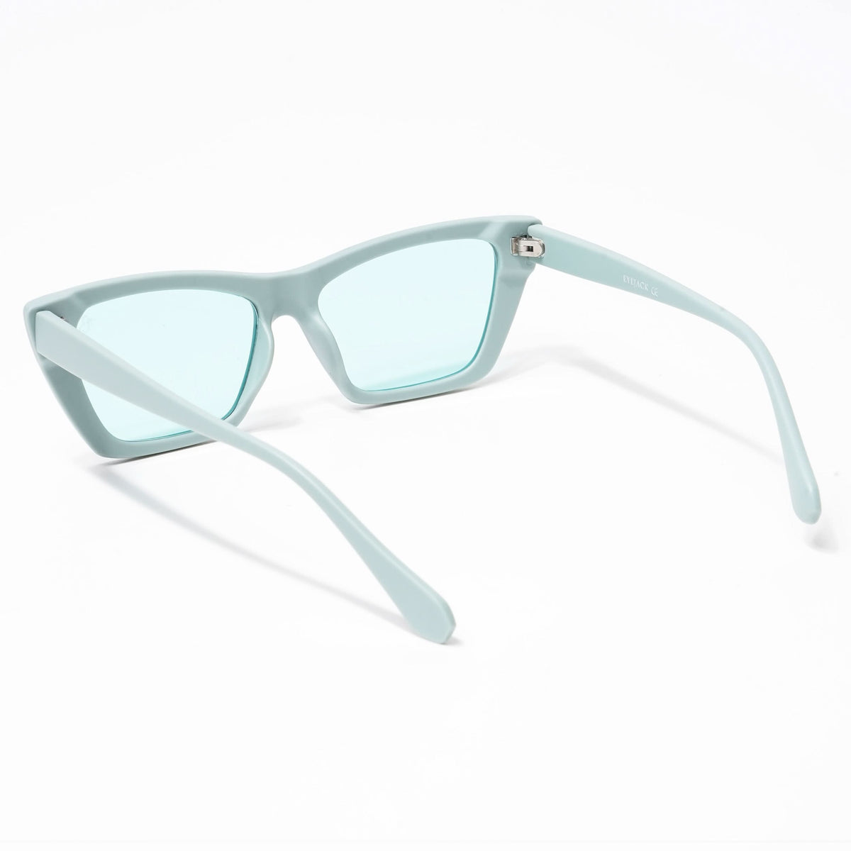 Eyejack Cateye Sunglasses for Women (Green Lens | Matt Green Frame - 58017CL545-C4)