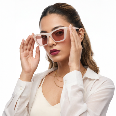 Eyejack Cateye Sunglasses for Women (Pink Lens | Pink Frame - 58017CL546-C5)