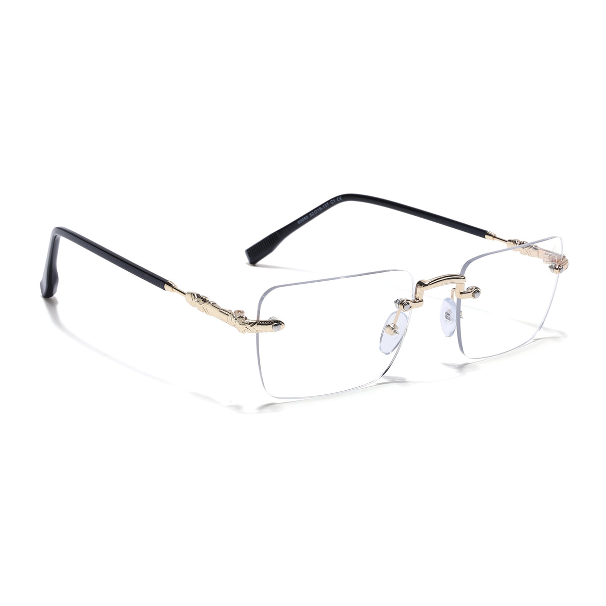Eyejack Golden Rimless Eyeglasses for Men & Women (60050FCL2596)
