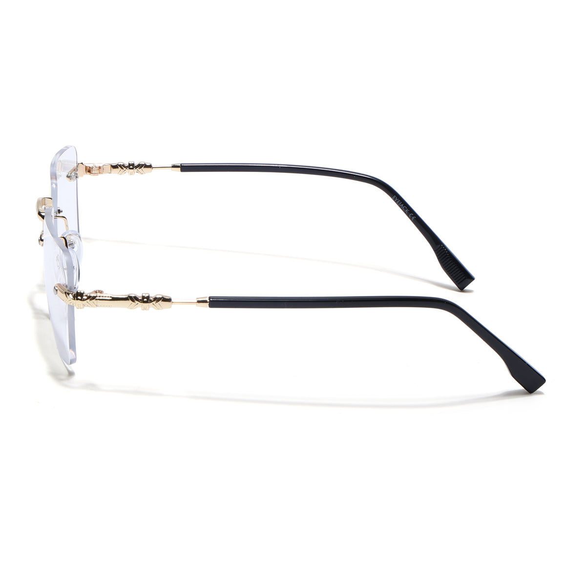 Eyejack Golden Rimless Eyeglasses for Men & Women (60050FCL2596)