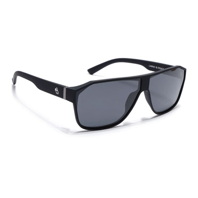 Eyejack Black Wayfarer Polarized Sunglasses for Men & Women (6023PCL1244)