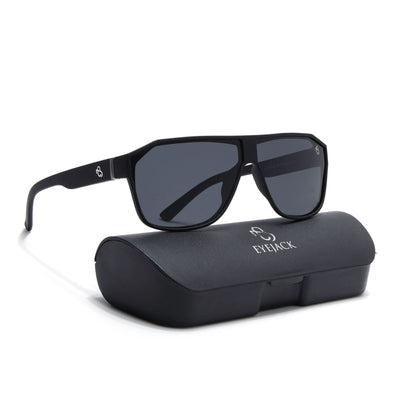 Eyejack Black Wayfarer Polarized Sunglasses for Men & Women (6023PCL1244)