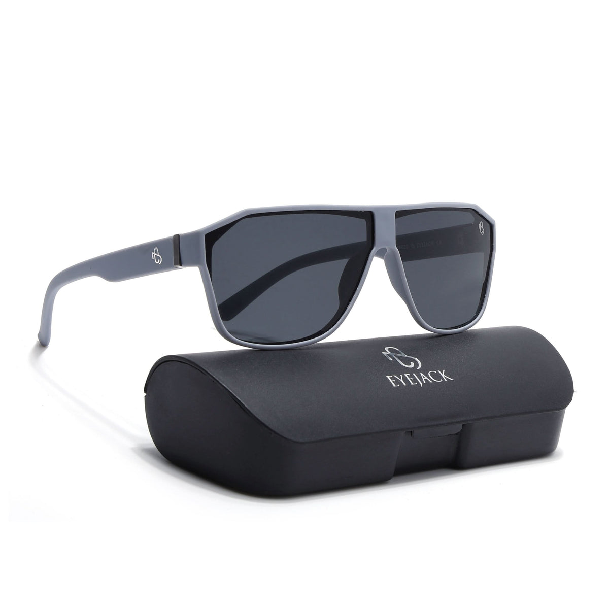 Eyejack Grey Wayfarer Polarized Sunglasses for Men & Women (6023PCL1245)