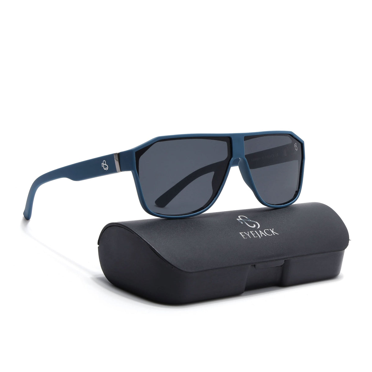 Eyejack Blue Wayfarer Polarized Sunglasses for Men & Women (6023PCL1246)