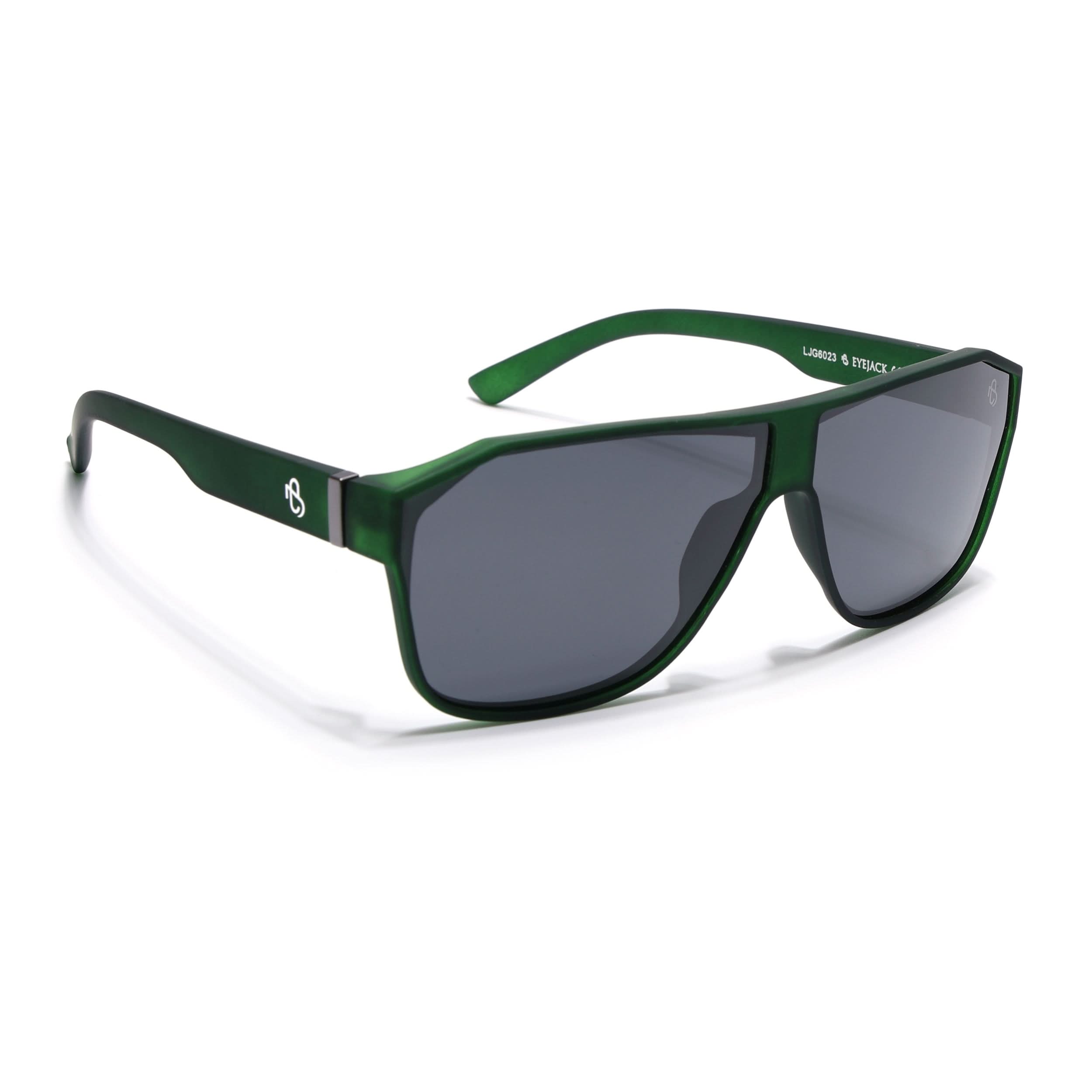 Eyejack Green Wayfarer Polarized Sunglasses for Men & Women