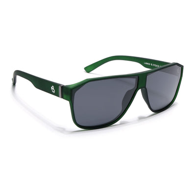 Eyejack Green Wayfarer Polarized Sunglasses for Men & Women (6023PCL1247)