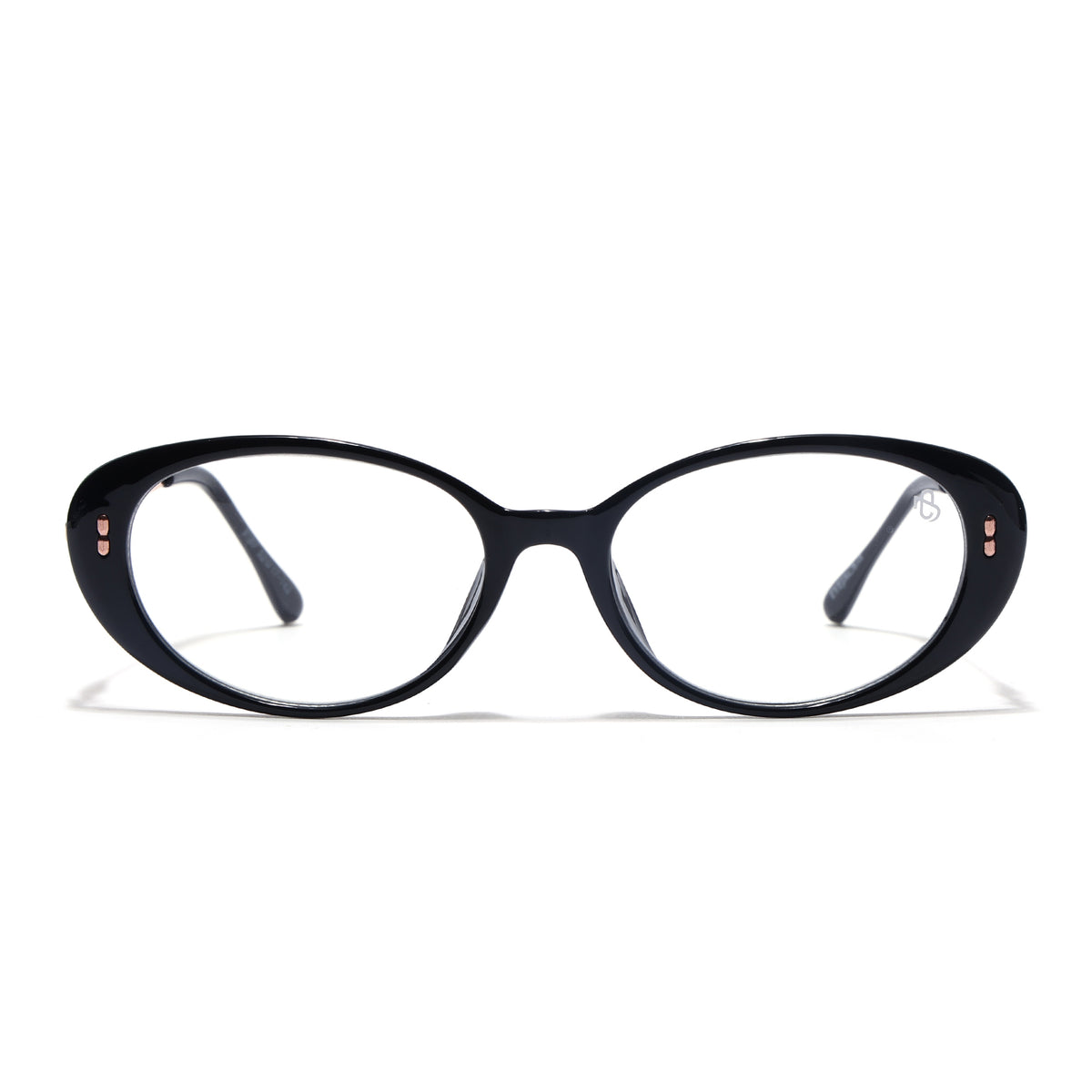 Eyejack Black Oval Eyeglasses for Women (6187FCL2590)
