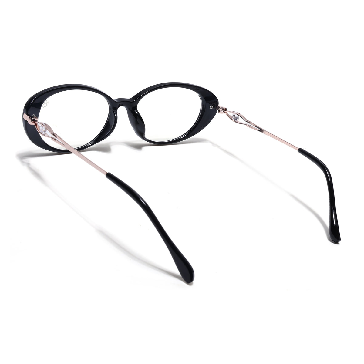 Eyejack Black Oval Eyeglasses for Women (6187FCL2590)