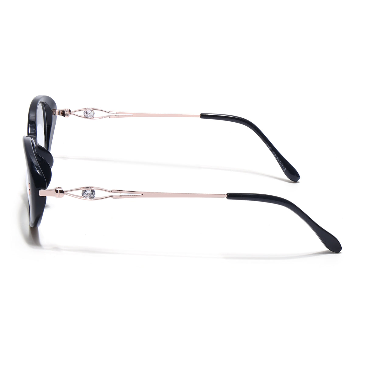 Eyejack Black Oval Eyeglasses for Women (6187FCL2590)