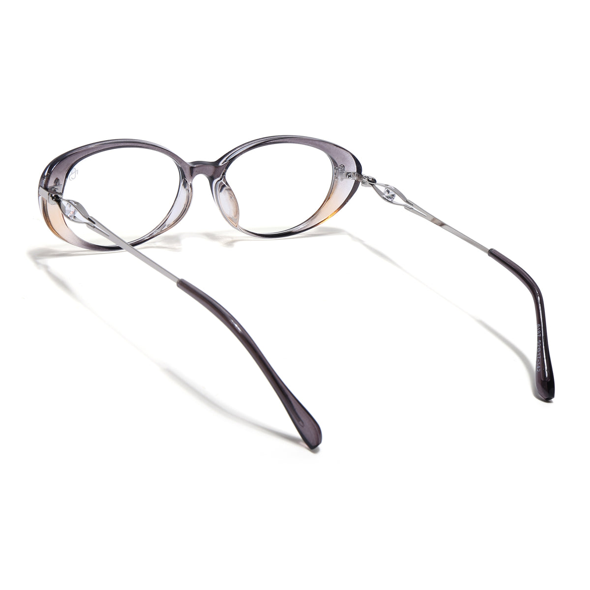 Eyejack Grey Oval Eyeglasses for Women (6187FCL2591)