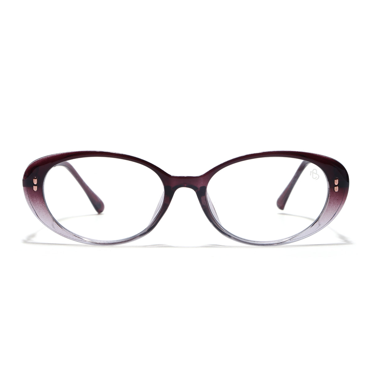 Eyejack Purple & Clear Oval Eyeglasses for Women (6187FCL2592)