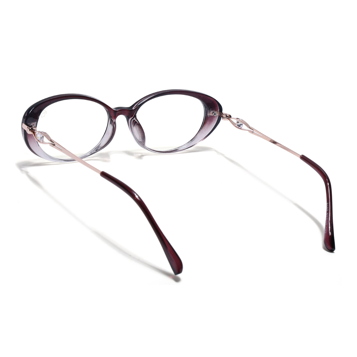 Eyejack Purple & Clear Oval Eyeglasses for Women (6187FCL2592)
