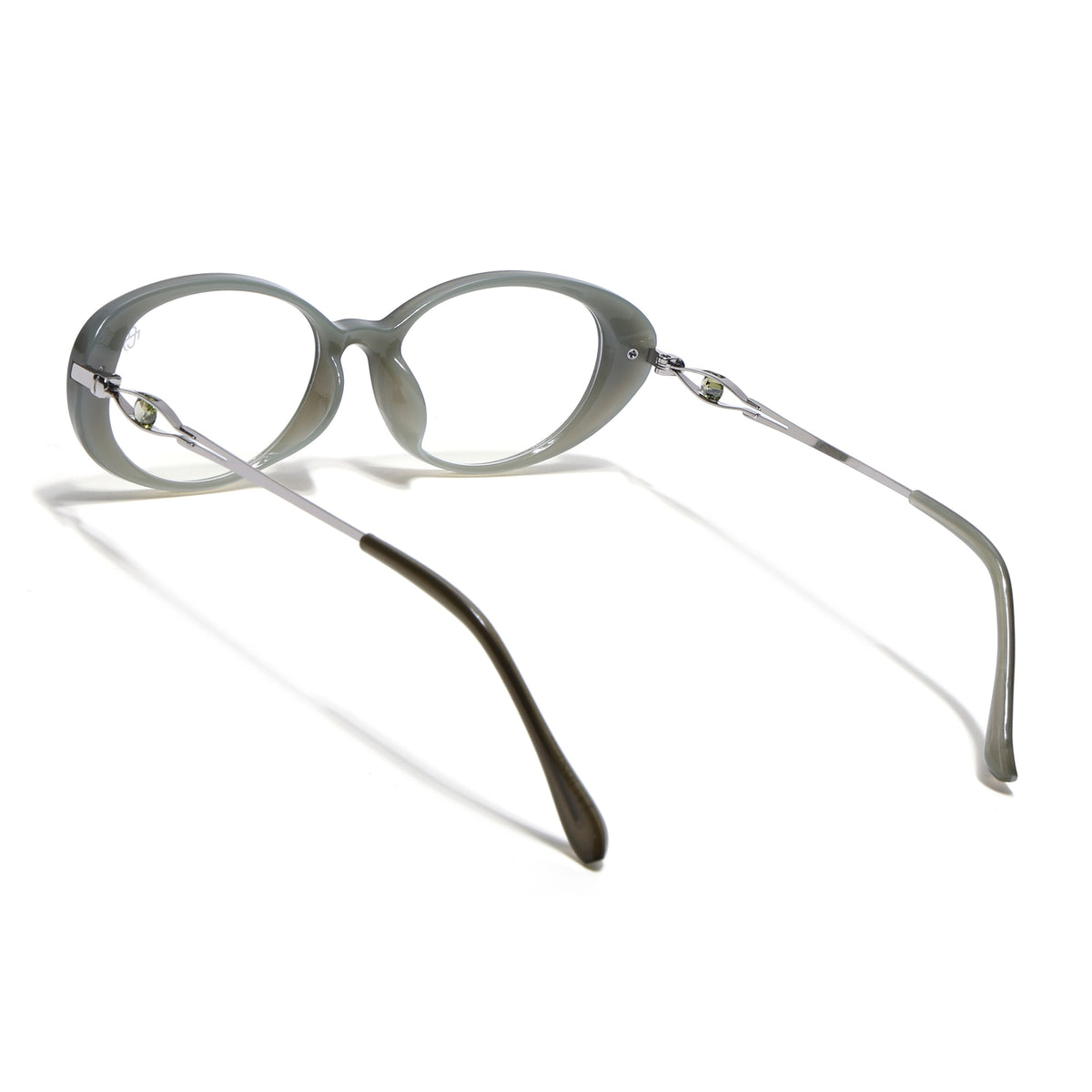 Eyejack Green Oval Eyeglasses for Women (6187FCL2593)