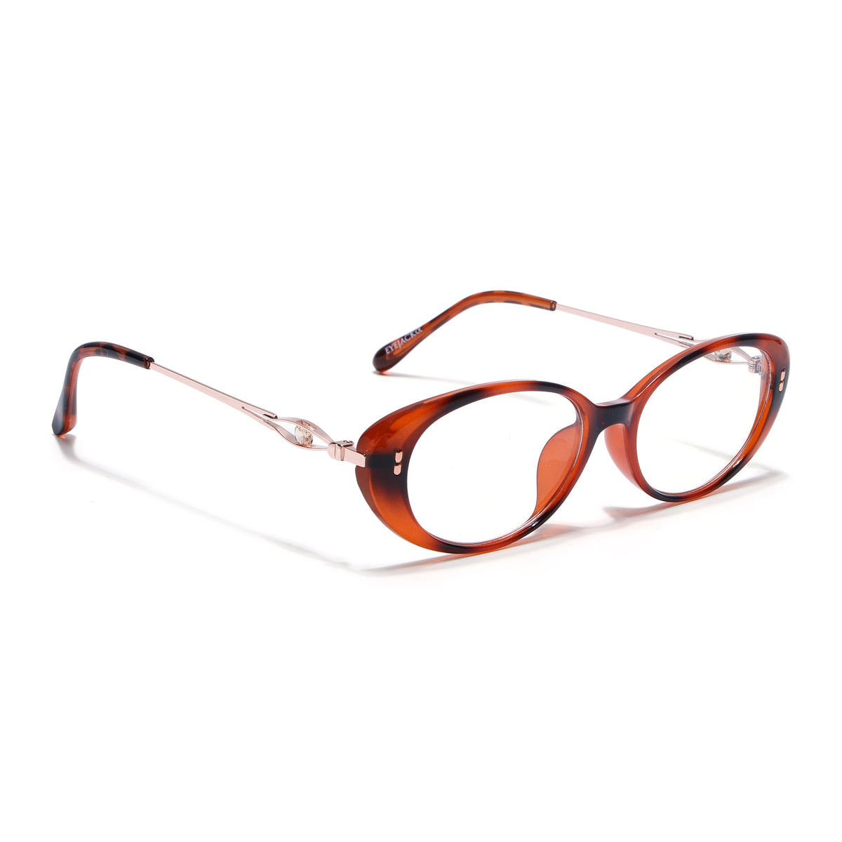 Eyejack Demibrown Oval Eyeglasses for Women (6187FCL2594)