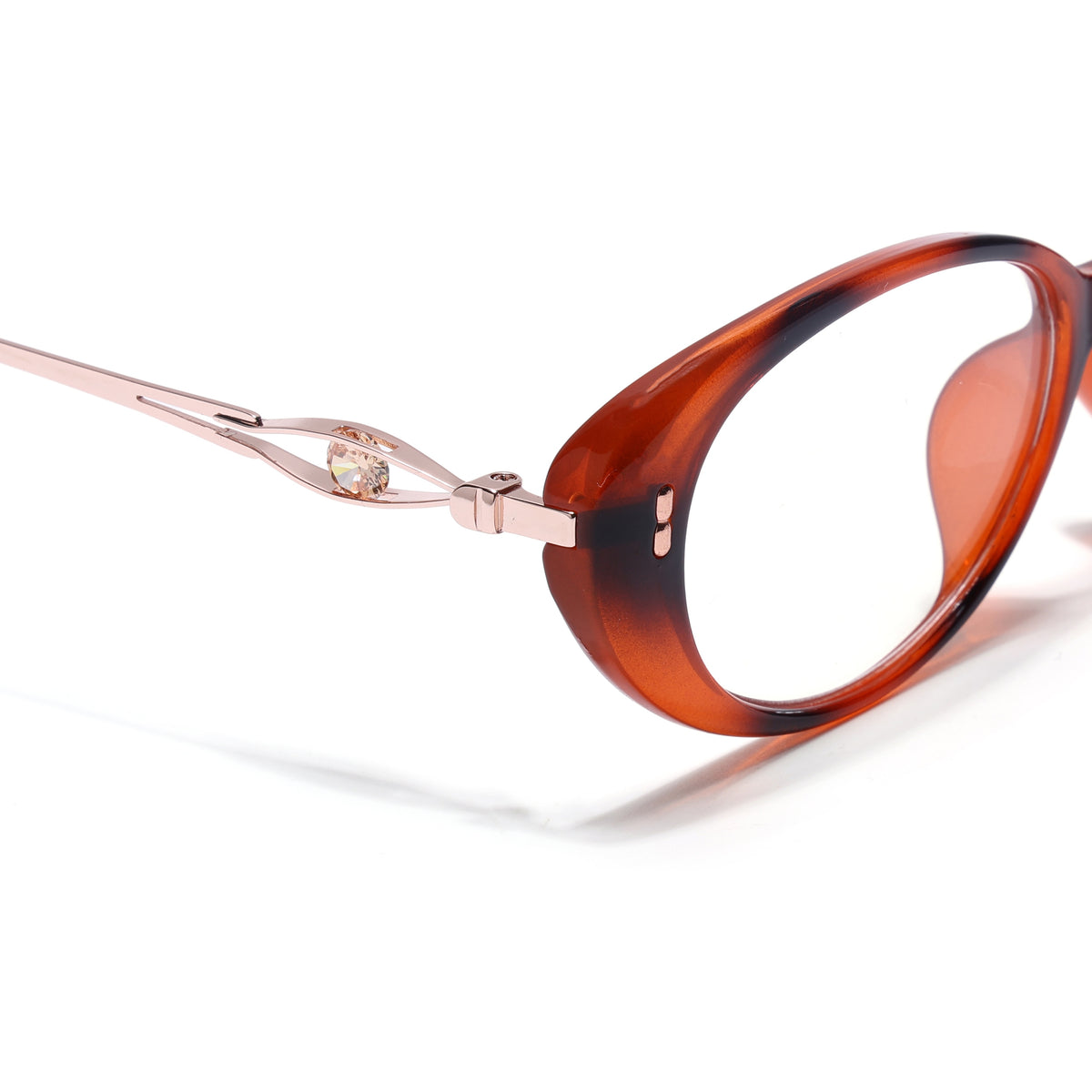 Eyejack Demibrown Oval Eyeglasses for Women (6187FCL2594)