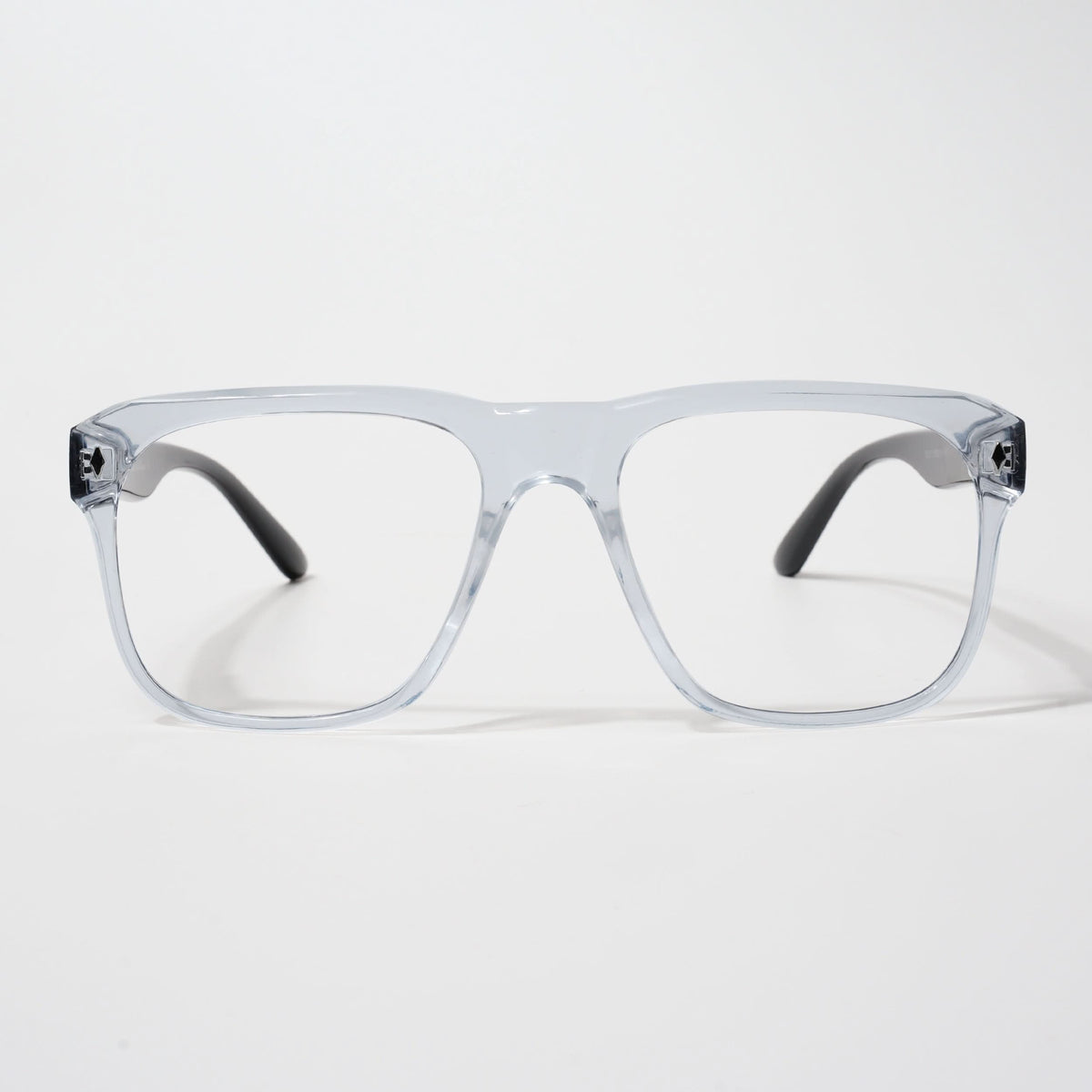 EyeJack Bell Bottom Transparent Square Eyeglasses for Men & Women (62201CL361-C3)