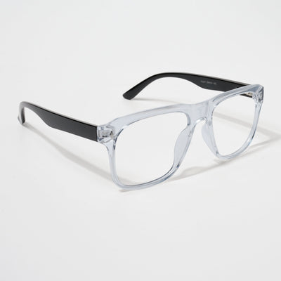 EyeJack Bell Bottom Transparent Square Eyeglasses for Men & Women (62201CL361-C3)