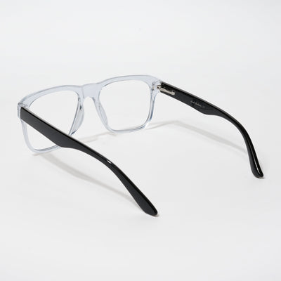 EyeJack Bell Bottom Transparent Square Eyeglasses for Men & Women (62201CL361-C3)