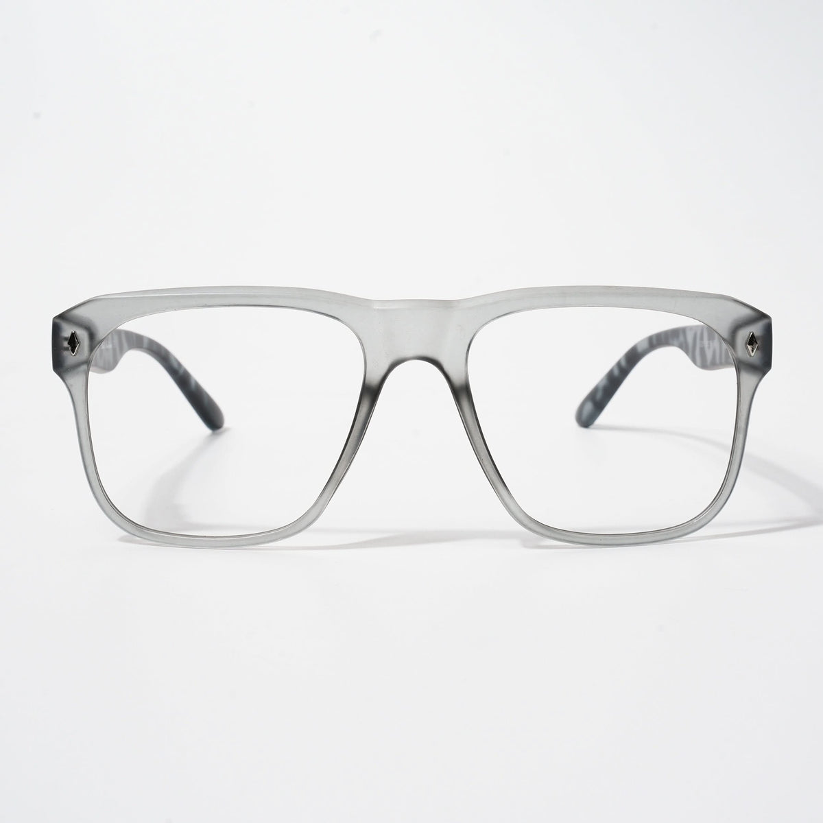 EyeJack Bell Bottom Matt Grey Square Eyeglasses for Men & Women (62201CL362-C4)