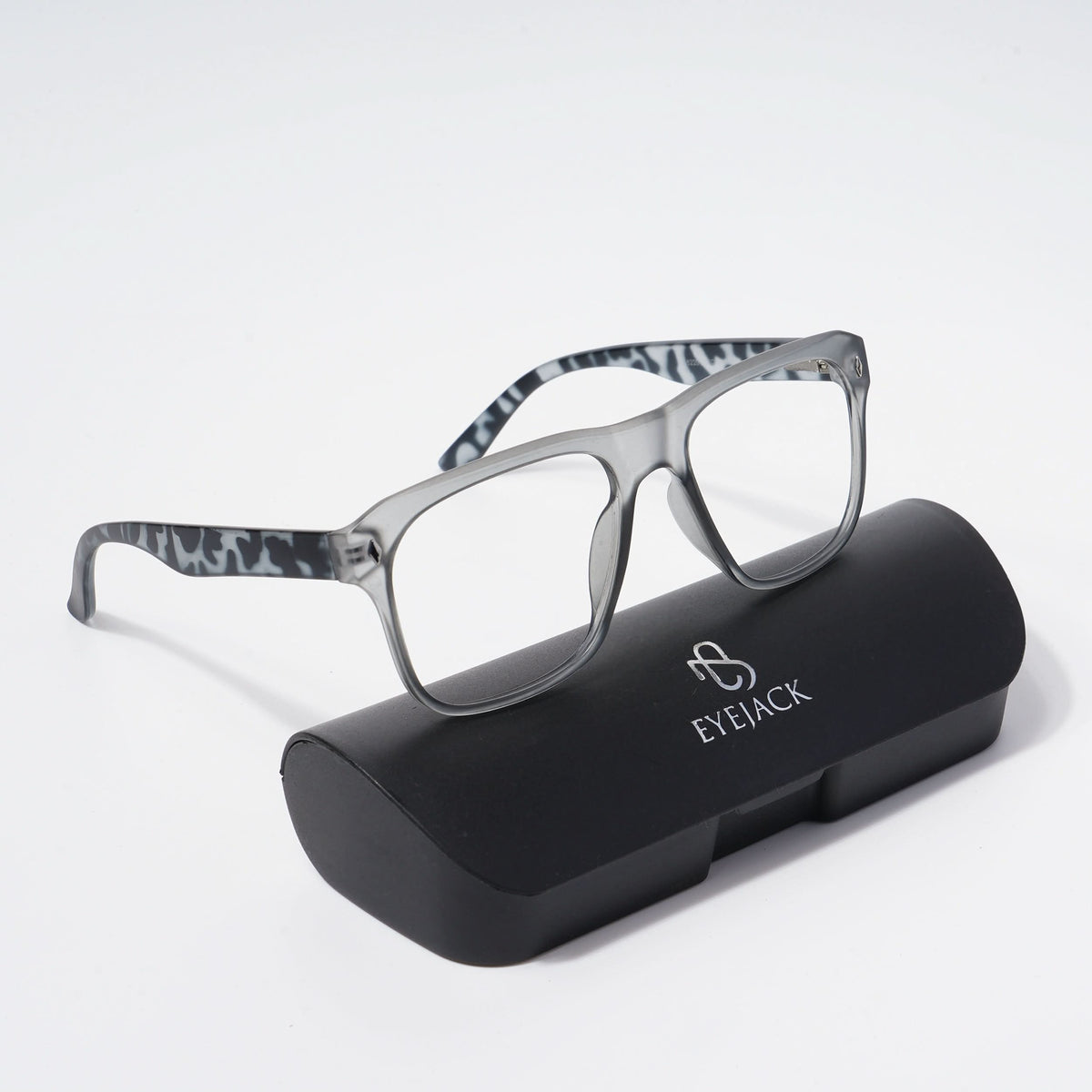 EyeJack Bell Bottom Matt Grey Square Eyeglasses for Men & Women (62201CL362-C4)