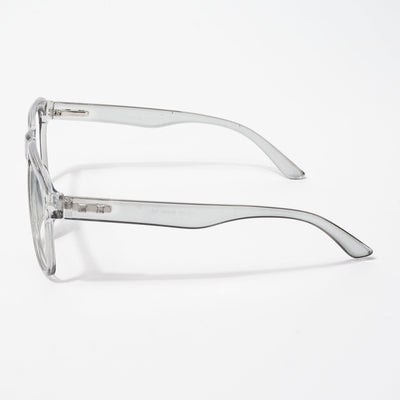 EyeJack Bell Bottom Shine Grey Square Eyeglasses for Men & Women (62201CL363-C5)
