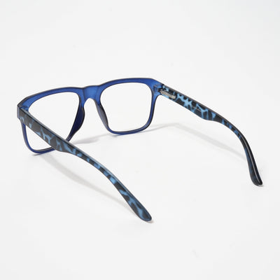 EyeJack Bell Bottom Matt Blue Square Eyeglasses for Men & Women (62201CL365-C7)