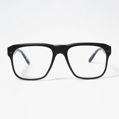 EyeJack Bell Bottom Matt Black Square Eyeglasses for Men & Women (62201CL449-C10)
