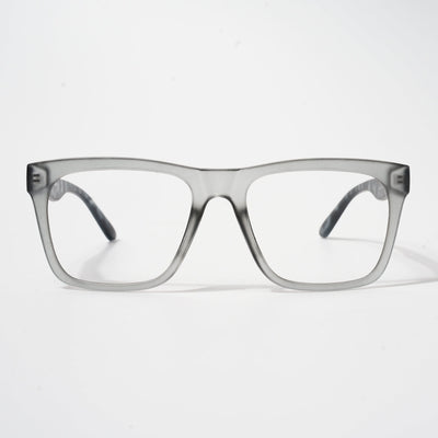 EyeJack Bell Bottom Matt Grey Square Eyeglasses for Men & Women (62202CL371-C4)