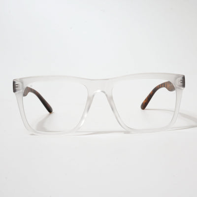 EyeJack Bell Bottom Matt Transparent Square Eyeglasses for Men & Women (62202CL373-C6)