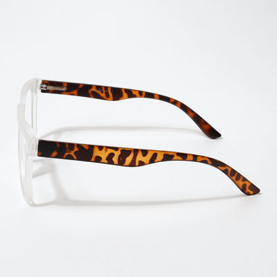 EyeJack Bell Bottom Matt Transparent Square Eyeglasses for Men & Women (62202CL373-C6)