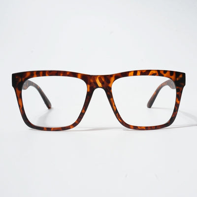 EyeJack Bell Bottom Demi Brown Square Eyeglasses for Men & Women (62202CL376-C9)