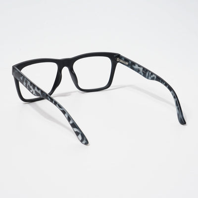 EyeJack Bell Bottom Matt Black Square Eyeglasses for Men & Women (62202CL450-C10)